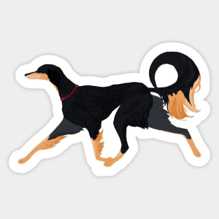 Saluki dog trotting Sticker